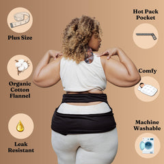 Sentre Plus-Size Castor Wrap leak-resistant exterior helps contain oil and keep surroundings clean.