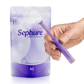 Sephure easy-to-use suppository applicator package shows quick, clean at-home use.