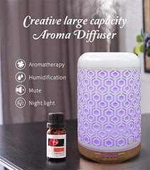 Serenity Calm Iron Diffuser front with color LED lights for mood settings.
