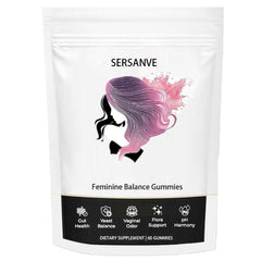 SERSANVE packaging for premium feminine balance pineapple gummies, clear branding and dosage info.