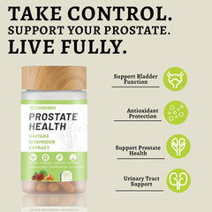 SERSANVE Prostate Health pills closeup—vegan formula supporting vitality and balance.