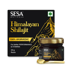 Sesa Himalayan Shilajit Resin bottle close-up for easy daily dosing