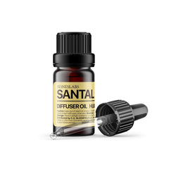 sesneslabs Santal Diffuser Oil bottle showcases the luxury blend for room-filling aroma.