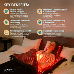 Seveat mat providing full-body coverage for head-to-toe relaxation