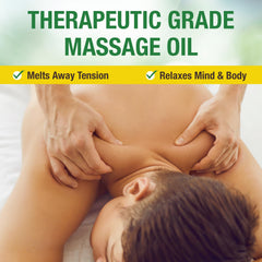 Seven Minerals Ginger Massage Oil applied by hand for smooth glide
