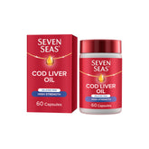 Seven Seas Simply Timeless Cod Liver Oil bottle-front view supports daily omega-3 intake