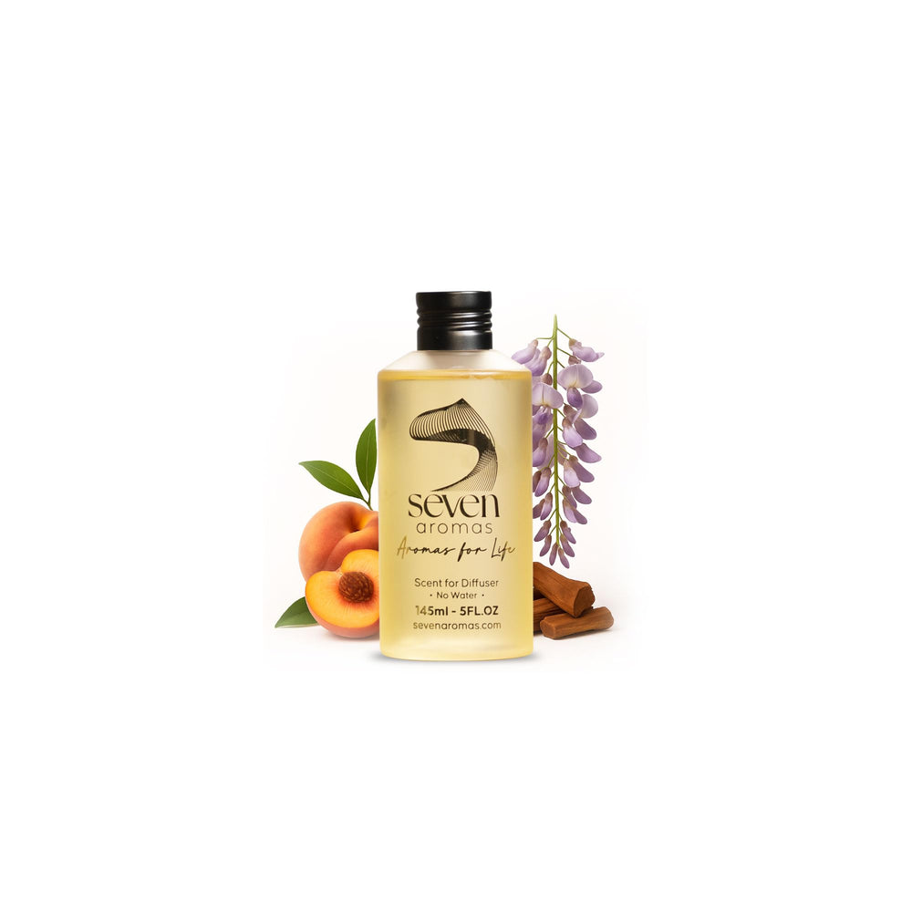SevenAromas Santorini diffuser oil bottle pour creates fresh ambience.