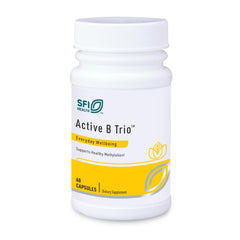 SFI Health Active B Trio bottle front view with bioavailable B vitamins for energy support