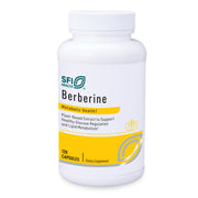 SFI Health Klaire Berberine HCI 500mg bottle shown for daily wellness use and potential lipid support