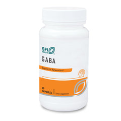 SFI Health Klaire Labs GABA bottle front for mood support and relaxation.