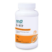 SFI Health Klaire Labs 5-HTP bottle promotes mood support with griffonia-derived serotonin precursor.