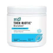 SFI Health Klaire Biotagen powder tub label highlighting prebiotic blend for gut balance