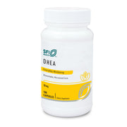 SFI Health Klaire Labs DHEA 10mg bottle with capsules, micronized for absorption benefits.