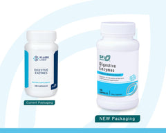 SFI Health Klaire Labs capsules closeup highlighting enzyme blend for digestion