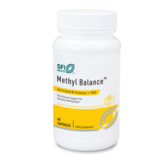 SFI Health Klaire Labs Methyl Balance bottle front view for daily B vitamin support.