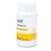 SFI Health Klaire Labs vitamin K2-50 MK-7 bottle highlighting natural MK-7 for bone and vascular support
