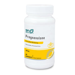 SFI Health Pregnenolone bottle front view highlighting 100 mg capsules for potential memory support