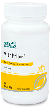 SFI Health VitaPrime bottle on a kitchen counter ready for daily use.