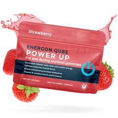 SGC Power Up pre-workout gummies in bottle offering sustained energy for workouts