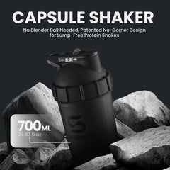 SHAKESPHERE no-clumps system delivers smooth blends in seconds after mixing.