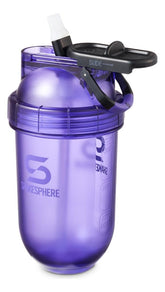 SHAKESPHERE straw shaker bottle purple with leak-proof slide cap for on-the-go hydration