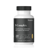 Shaklee B-Complex bottle view highlights compact packaging for daily energy support.