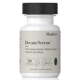 Shaklee Dream Serene melatonin softgel bottle close-up for restful nights and easier sleep onset