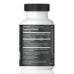 Shaklee Sustained-Release Vita-C 500mg bottle back shows ingredients and rose hips