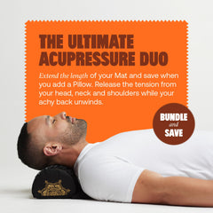 ShaktiMat pillow pair complements mat for full-body downtime and comfort.