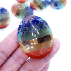 SHARKOOO 7-crystal worry stone highlighting natural healing crystals