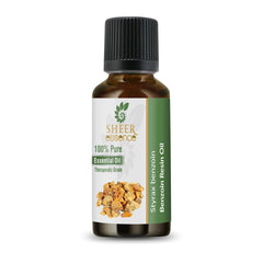 Sheer Essence benzoin oil bottle with 30 ml packaging for easy diffusion.