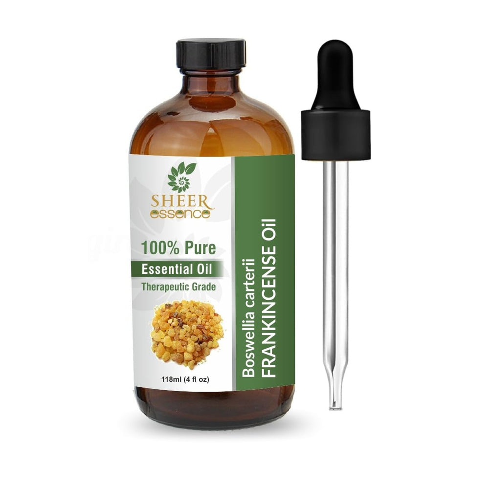 Sheer Essence Frankincense oil bottle with pour for diffuser use