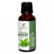 Sheer Essence Melissa oil bottle front view for diffusion and aromatherapy