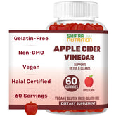 SHIFAA NUTRITION halal ACV gummies packaging shows vegan, non-GMO formula.