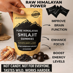 SHILAHEAL Shilajit gummies with 78 percent fulvic acid for nutrient absorption