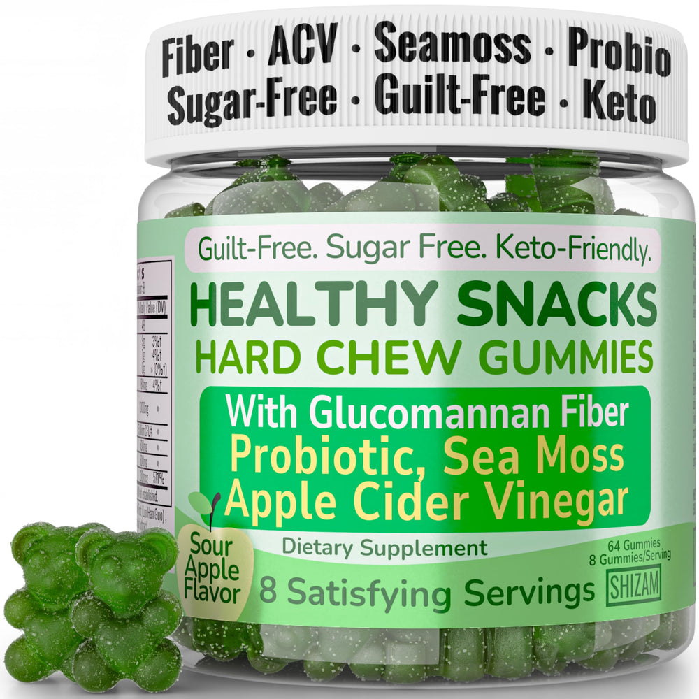 SHIZAM high-fiber keto gummies with ACV and sea moss for daily fiber