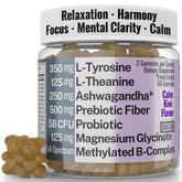SHIZAM L-Tyrosine L-Theanine bottle closeup for focus support.