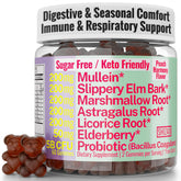 SHIZAM Slippery Elm Gummies bottle front shows keto-friendly, sugar-free wellness