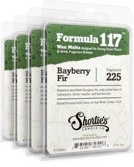 Shortie's Bayberry Fir wax melts cubes emit rich holiday fragrance.