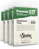 Shortie's Candle Company Christmas Tree Wax Melts Pack; flameless fragrance for cozy holiday spaces.
