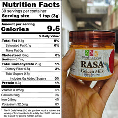SHUBHAAVYA RASA latte cup scene highlighting high-curcumin Lakadong turmeric benefits
