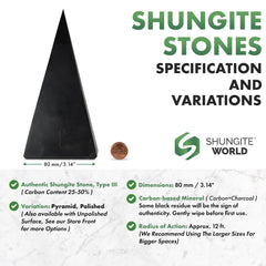 Shungite World pyramid on desk protection promotes focus and calm during work