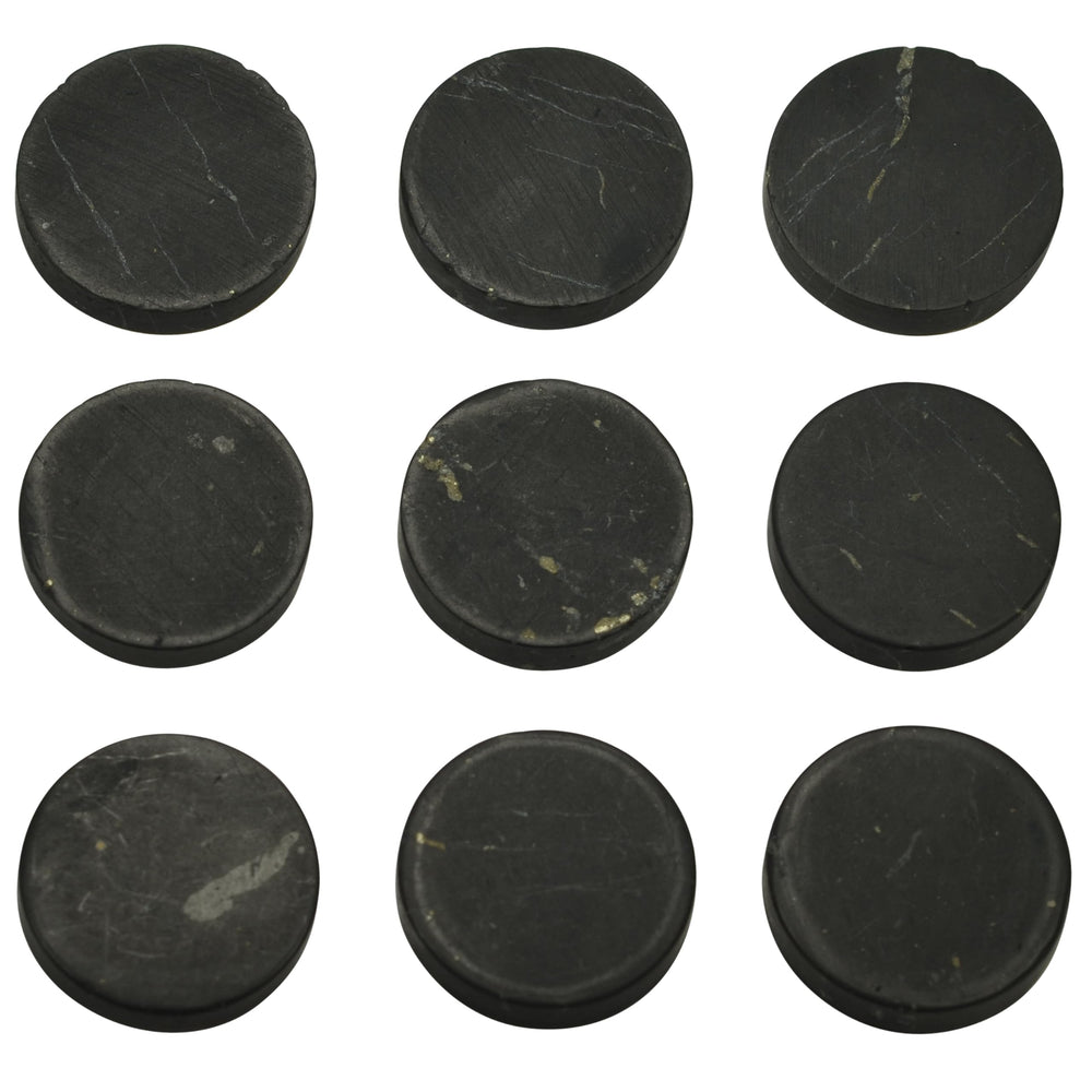 Shungite World 50mm cell-phone sticker on a phone may catch frequencies near the device.