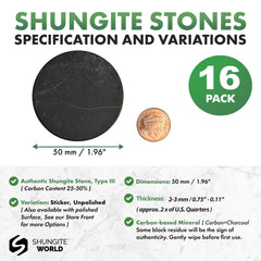 Shungite World sticker on laptop helps maintain calm focus.