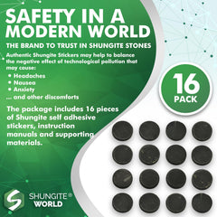 Shungite World sticker on tablet supports balanced mood during use.