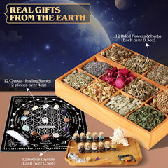 SHYSHINY crystal jars and stones set ideal for meditation and balance.