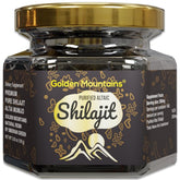 Siberian Green Shilajit resin jar shows premium Altai purity for daily use.