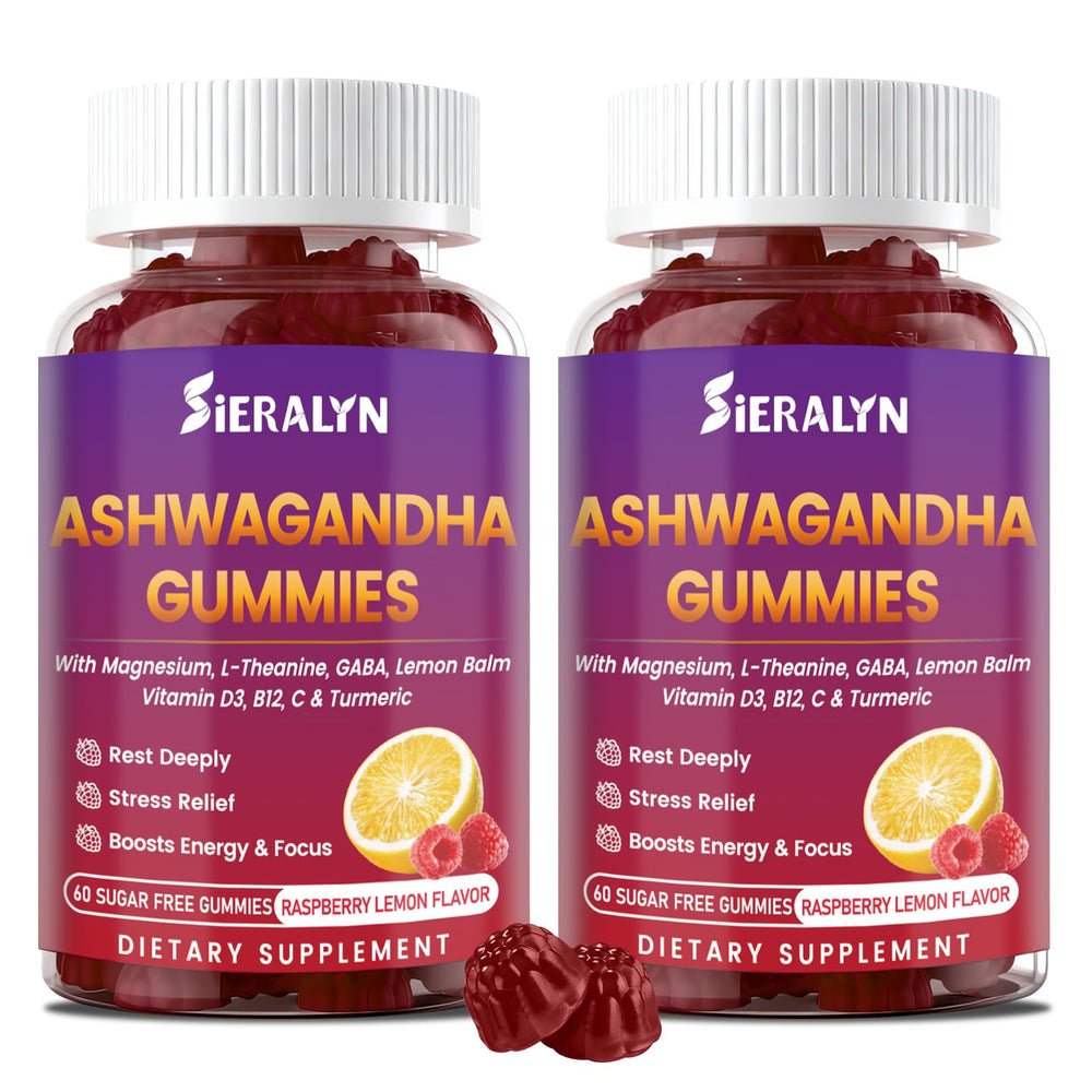 Sieralyn Ashwagandha Gummies bottle front for daily calm and balanced mood