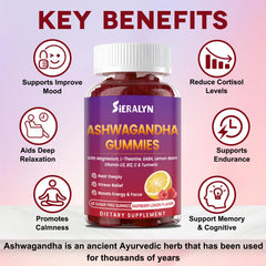 Sieralyn Ashwagandha Gummies ingredients blend with L-Theanine and GABA for relaxed focus
