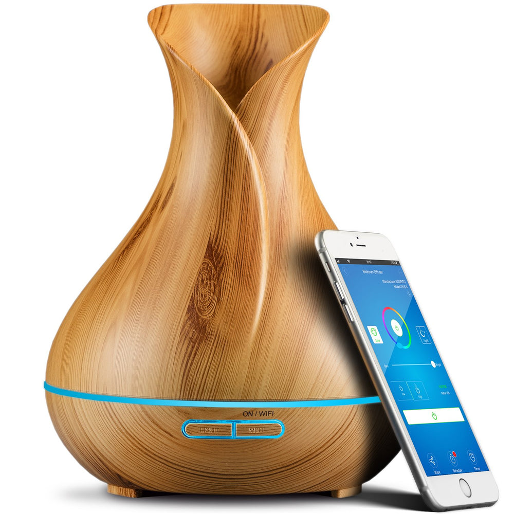 Sierra Modern Home smart diffuser front view, compact and quiet